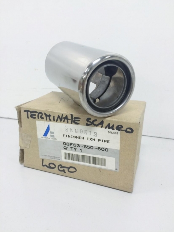 TERMINALE CROMATO SCARICO MARMITTA HONDA LOGO